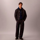 Sudadera con capucha de felpa con logo denim