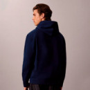 Sudadera con capucha de felpa con logo denim