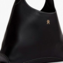 Bolso Hobo con bolsillo con cremallera y monograma TH