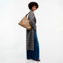 Bolso Hobo con bolsillo con cremallera y monograma TH