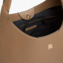 Bolso Hobo con bolsillo con cremallera y monograma TH