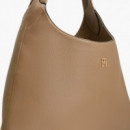 Bolso Hobo con bolsillo con cremallera y monograma TH