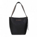 BOLSO Shopper asa trenzada tricolor
