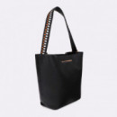 BOLSO Shopper asa trenzada tricolor