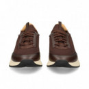 DEPORTIVO CALCETIN PIEL MARRON