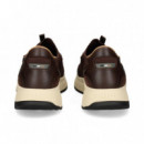 DEPORTIVO CALCETIN PIEL MARRON