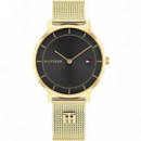 RELOJ TOMMY HILFIGER TEA DORADO Y NEGRO