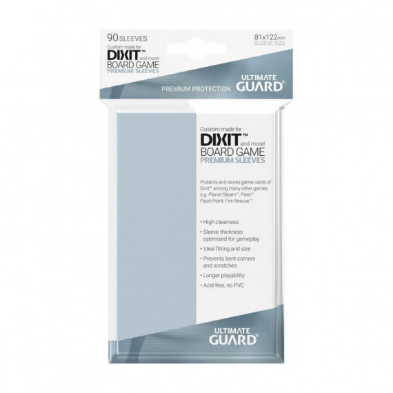 Fundas Premium Tamaño Dixit Transparentes 90 Unidades  ULTIMATE GUARD