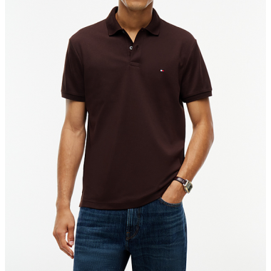 Polo Tommy Hilfiger b&aacute;sico marr&oacute;n