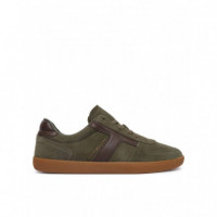 Th Tribeca Sneaker Suede Platinum Olive  TOMMY HILFIGER