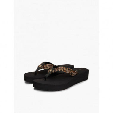 TH MONO WEDGE SUMMER SANDAL BLACK