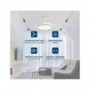 DAEWOO Ventilador De Techo 30W Con Aspas Retractil Blanco/Madera DW5010 Con Mando