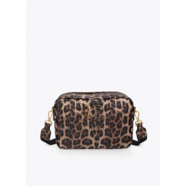 BASIC ANIMAL PRINT SHOULDER BAG BLACK-BR