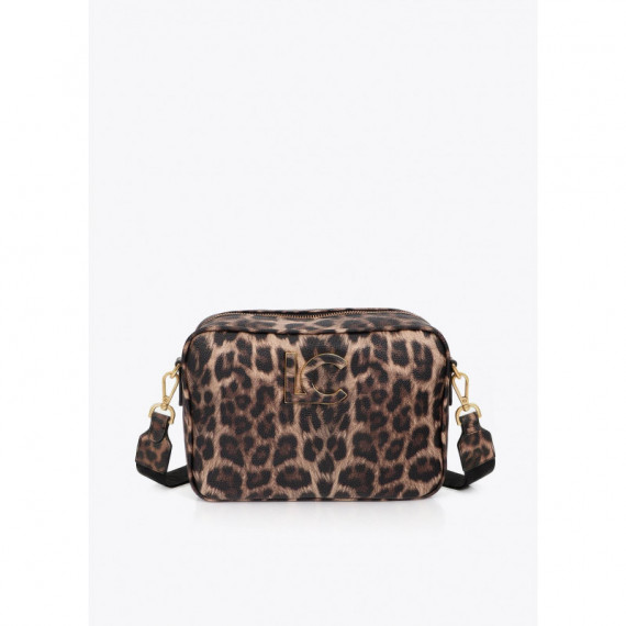BASIC ANIMAL PRINT SHOULDER BAG BLACK-BR