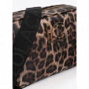 BASIC ANIMAL PRINT SHOULDER BAG BLACK-BR