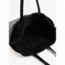 Lola Casademunt Shopper con tejido de rayas LS2604088-2N0