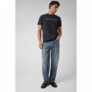 SS BSC GUESS GLITCH LOGO TEE JET BLACK M