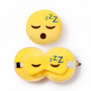 Almohada Viaje con Antifaz Emoticono Durmiendo