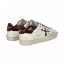 DEPORTIVO TALON ROJO PIEL BLANCO