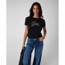 Ss Cn 3D Embroidery Script Log Jet Black  GUESS