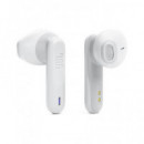 JBL Auricular Bluetooth WAVE FLEX Blanco Con Estuche de Carga,Control Por Voz,Resistente al Agua 32H