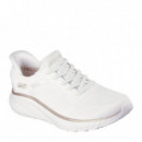 Skechers Zapatillas Bobs Squad Chaos Blancas 117497-WTGD