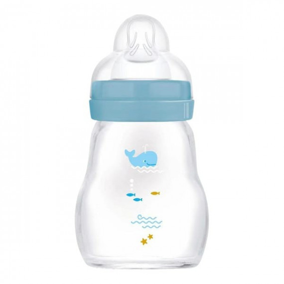 Biberon Cristal Mam Feel Good +0M 170ML Azul  MAM BABY