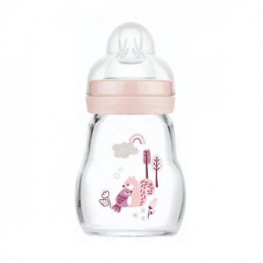 Biberon Cristal Mam Feel Good 170ML +0M Rosa  MAM BABY