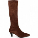 Bota Alta Tacon Eco ante Marron  MISS ELASTIC