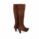 Bota Alta Tacon Eco ante Marron  MISS ELASTIC