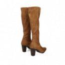 Bota Tacon Puntera  Eco ante Marron  MISS ELASTIC