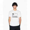Camiseta ARMANI EXCHANGE Corazón Color Piedra