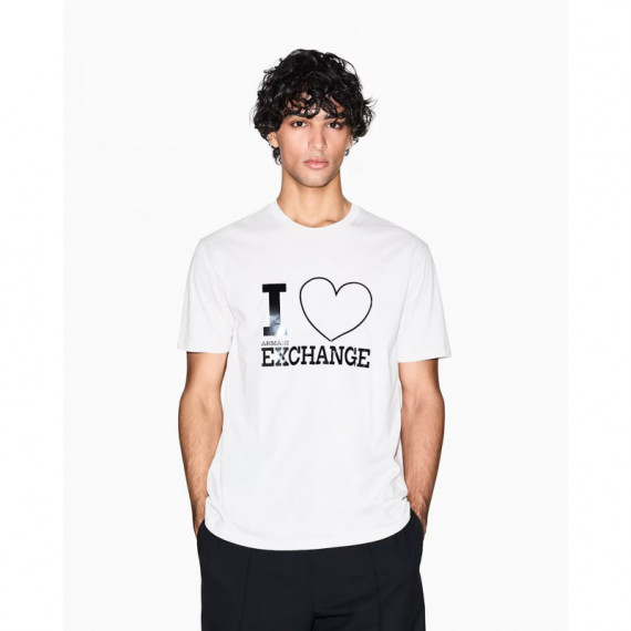 Camiseta ARMANI EXCHANGE Corazón Color Piedra