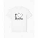Camiseta ARMANI EXCHANGE Corazón Color Piedra