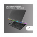 MARS GAMING Base Refrigeradora para Portatil 17",LUCES Rgb Gaming ,con Soporte para Movil MNBC13