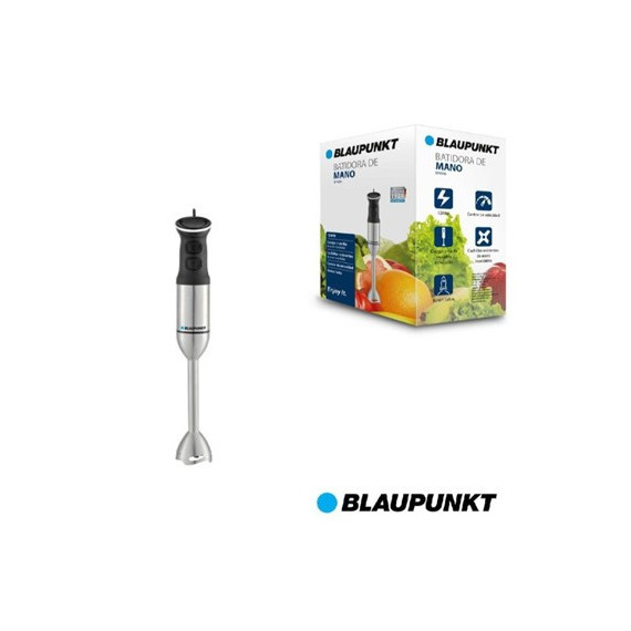 BLAUPUNKT Batidora de Brazo1200W BP4006 Acero Inox Incluye Vaso 1L Boton Turbo