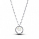 PANDORA Collar Perla Cultivada de Agua Dulce y Pavé 393165C01-45