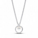 PANDORA Collar Perla Cultivada de Agua Dulce y Pavé 393165C01-45