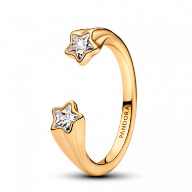 PANDORA Anillo Abierto con Recubrimiento en Oro Estrellas Fugaces 163582C01