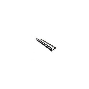 LAPARA Patch Panel 19 Vacio Utp 24 Puertos RJ45 Tipo Keystone Slim con Retenedor de Cable