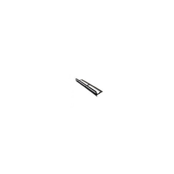 LAPARA Patch Panel 19 Vacio Utp 24 Puertos RJ45 Tipo Keystone Slim con Retenedor de Cable