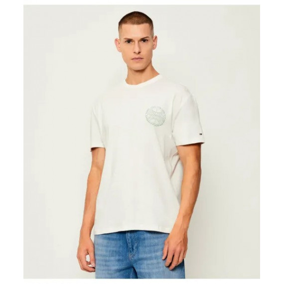 Camiseta Blanca Tommy Jeans Logo Verde