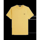 Camiseta Fred Perry Ringer Amarilla