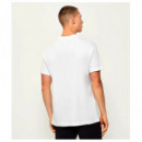 Camiseta Calvin Klein Blanca Logo Verde