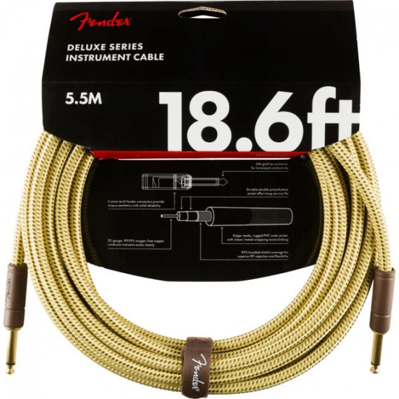 Cable FENDER Jack Jack 5.5 Mt Deluxe Tweed