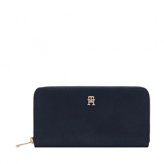 Cartera de textura suave con cremallera