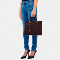 BOLSO  Satchel  logo en relieve