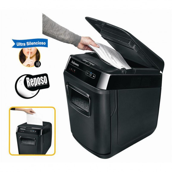 Destructora Fellowes AutoMax 200C Automática P-4 4x38 mm 32 Litros (4653601)