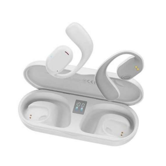 Auriculares TWS XO X25 Conducción de Aire con Pantalla Digital Blancos