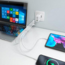 Cargador de Pared AISENS GaN 65W 2xUSB-C 1xUSB-A Blanco